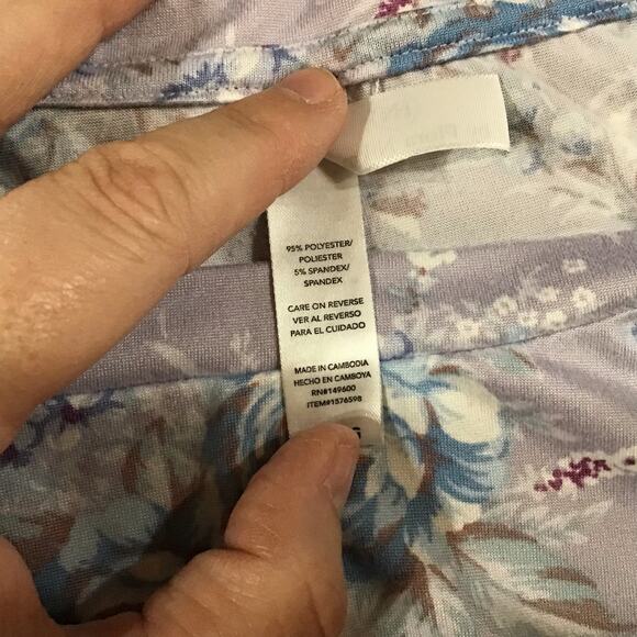 FN by Flora Nikrooz Lavender Floral Lounge Set Pajamas XL Soft Comfy - Picture 9 of 9